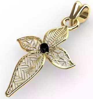 Direct Casting Flower Pendant Texture 3D print model 