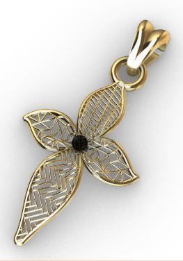 Direct Casting Flower Pendant Texture 3D print model  3D print model_2