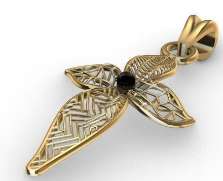 Direct Casting Flower Pendant Texture 3D print model  3D print model_3