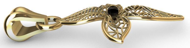 Direct Casting Flower Pendant Texture 3D print model  3D print model_1