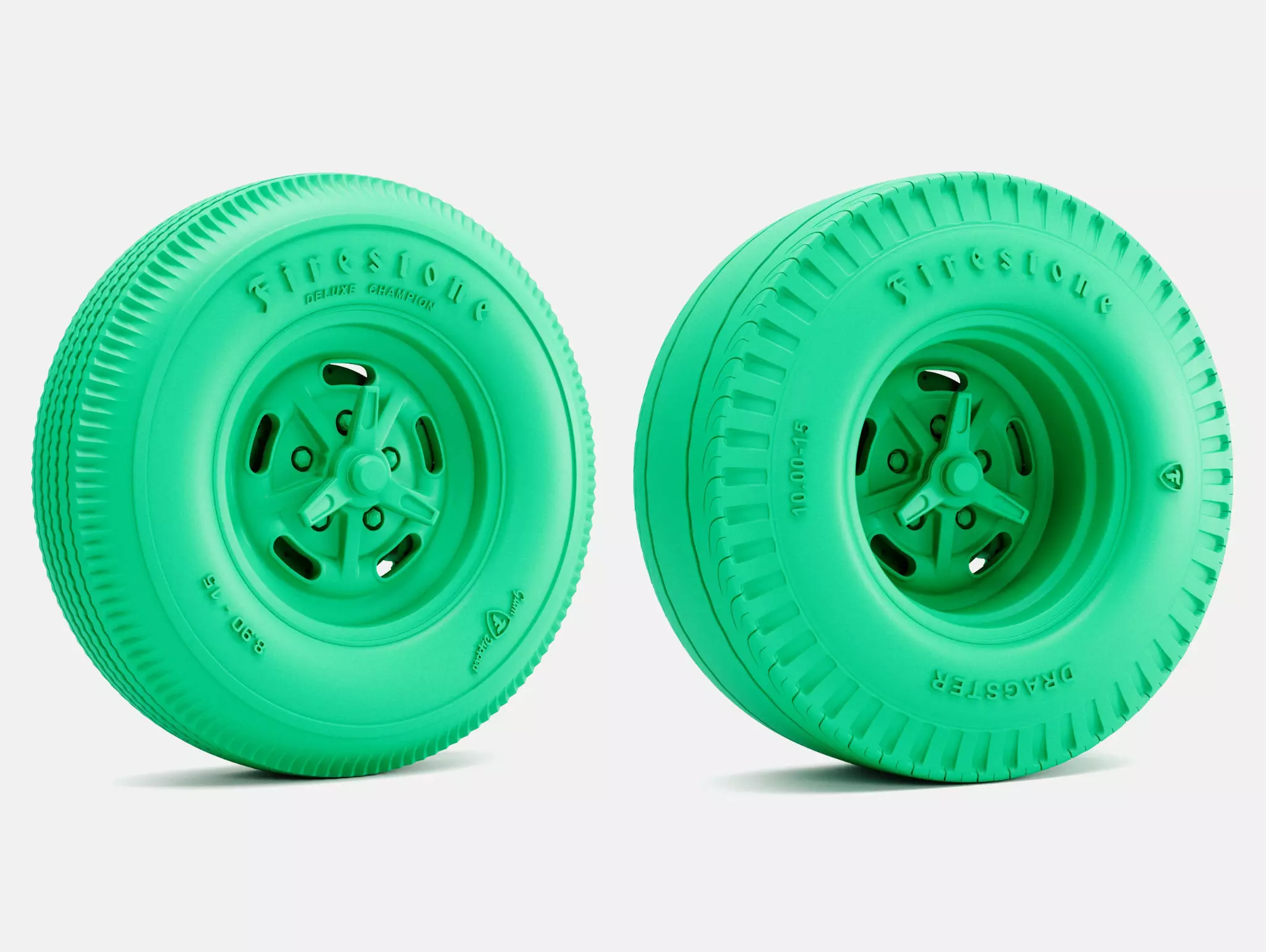 15x7 and 15x10 Kidney Bean Wheels Firestone Tires 3D print model_0