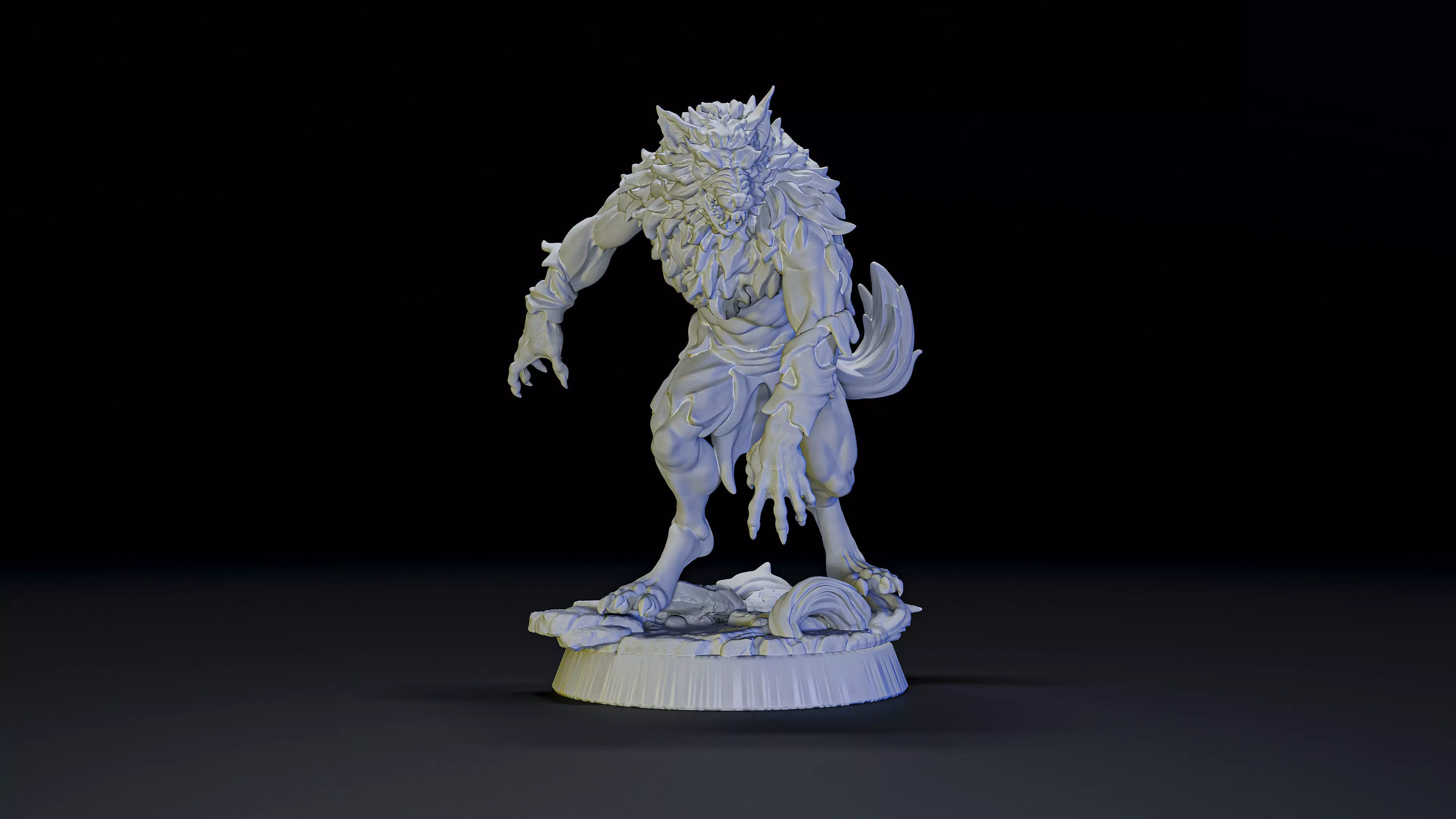 were wolf 3D print model_0