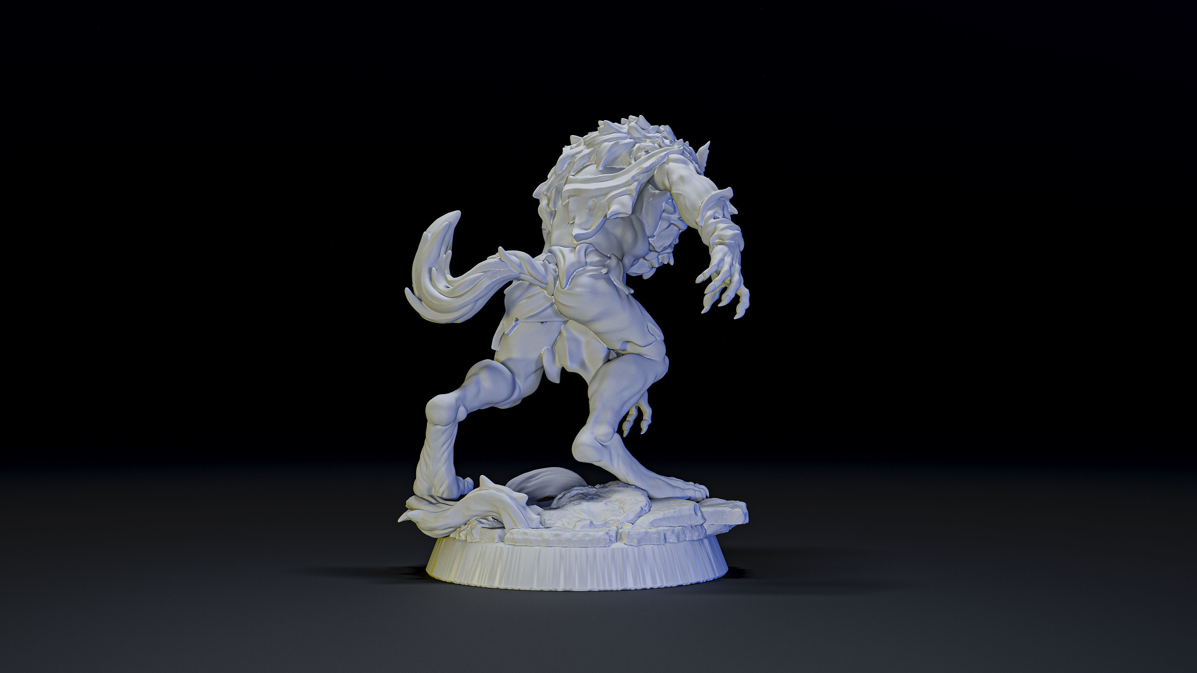 were wolf 3D print model_2