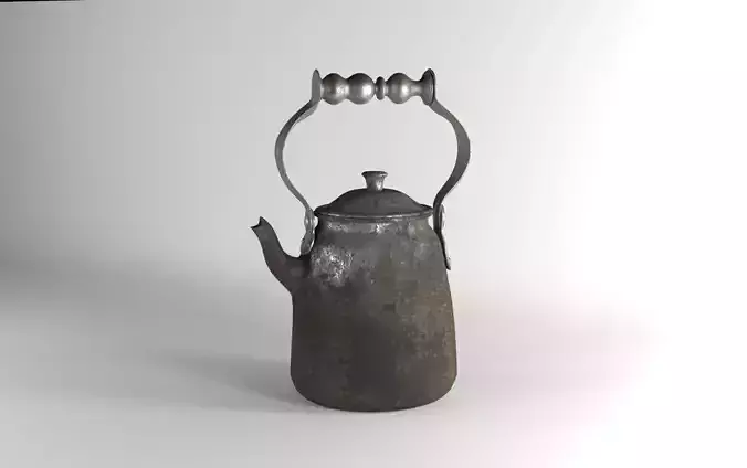 Antique Aluminum Kettle - Vintage Tea Kettle - Aluminum Teapot