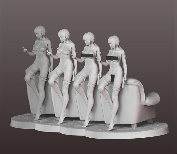 NSFW parts for Waitress Figurine 3D Print Model  3D print model