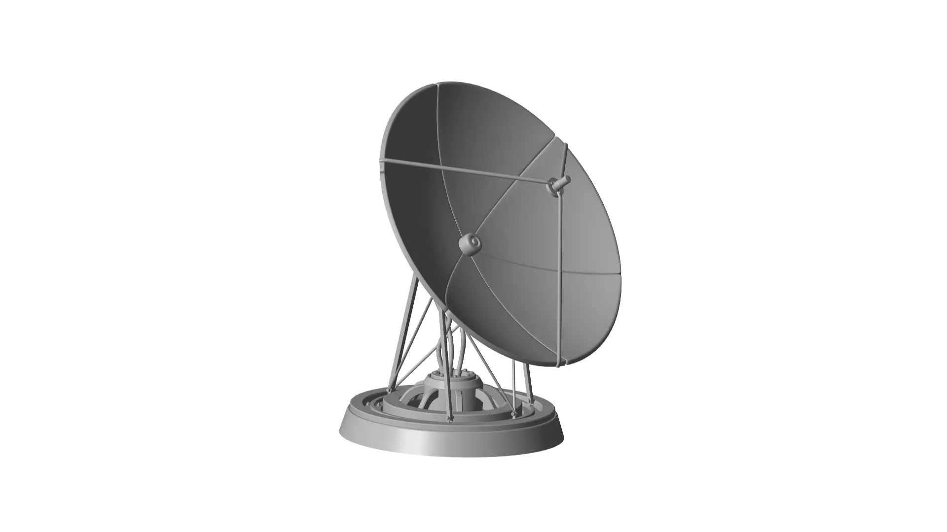 military antenna 3D model_0