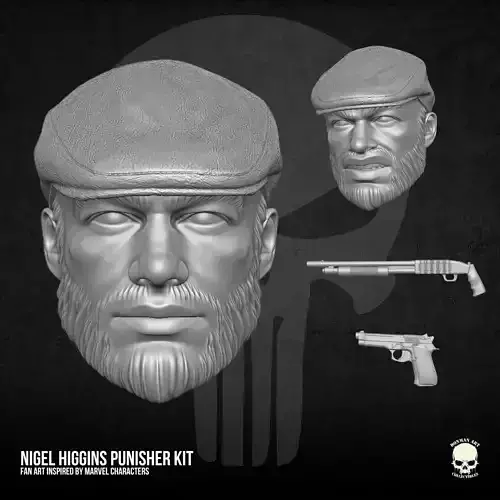 Nigel Higgins Punisher 3D printable File For Action Figures 3D print model