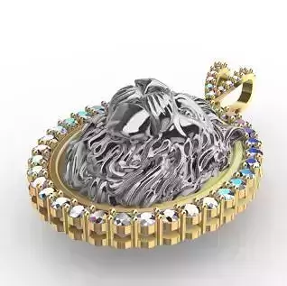 Lion Pendant 3D model Texture 3D print model 3D print model