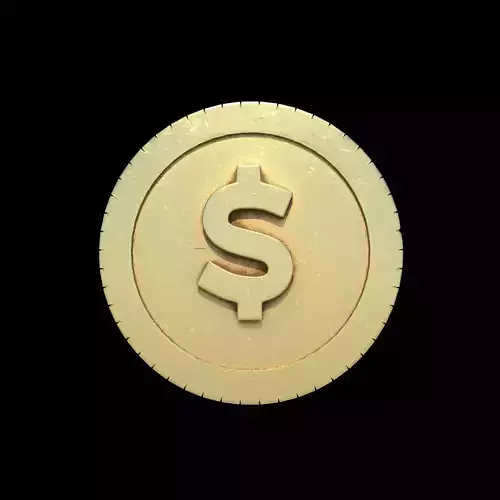  Dollar Coin 3D model