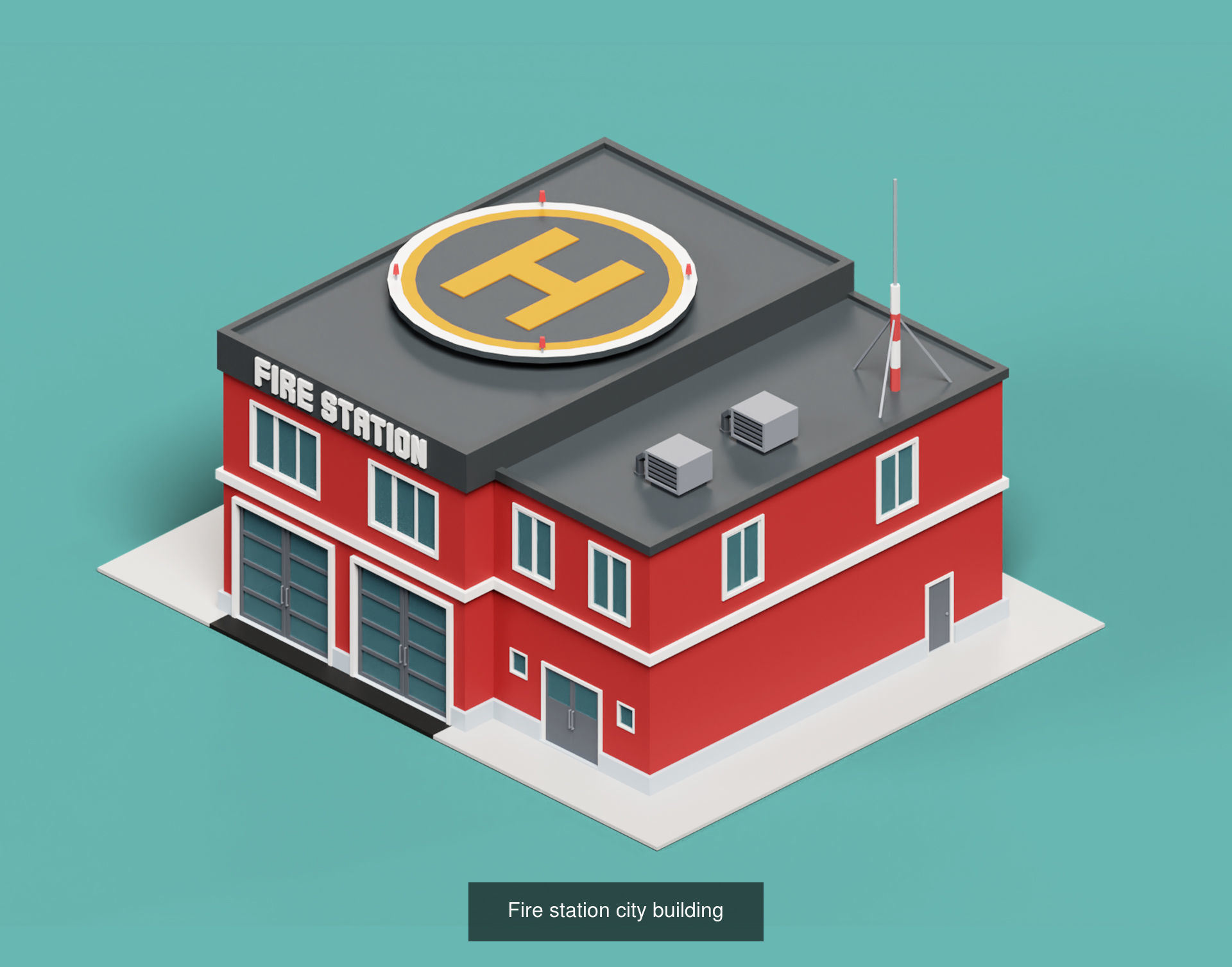 Low Poly City Pack 3D Model Collection_14