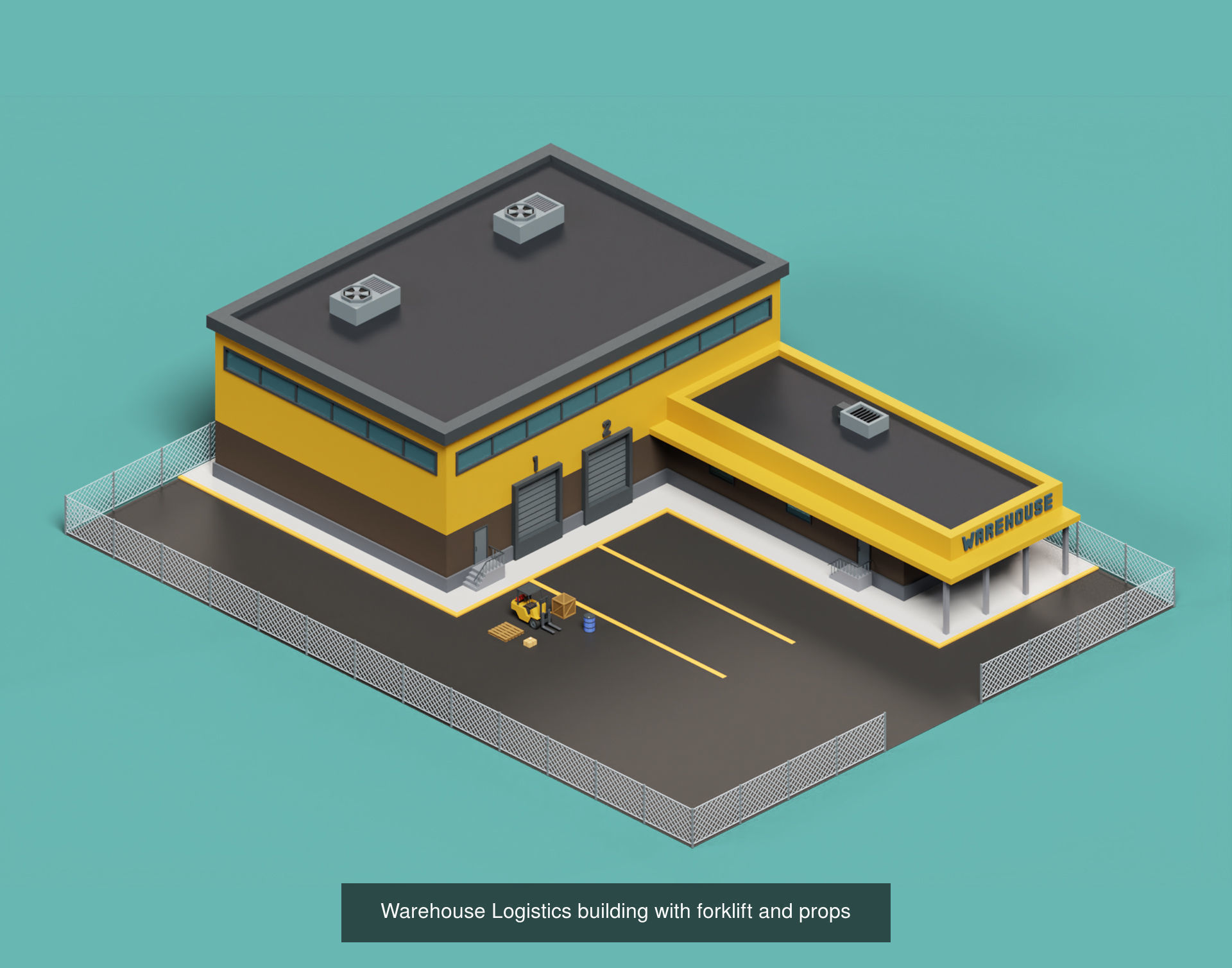 Low Poly City Pack 3D Model Collection_16