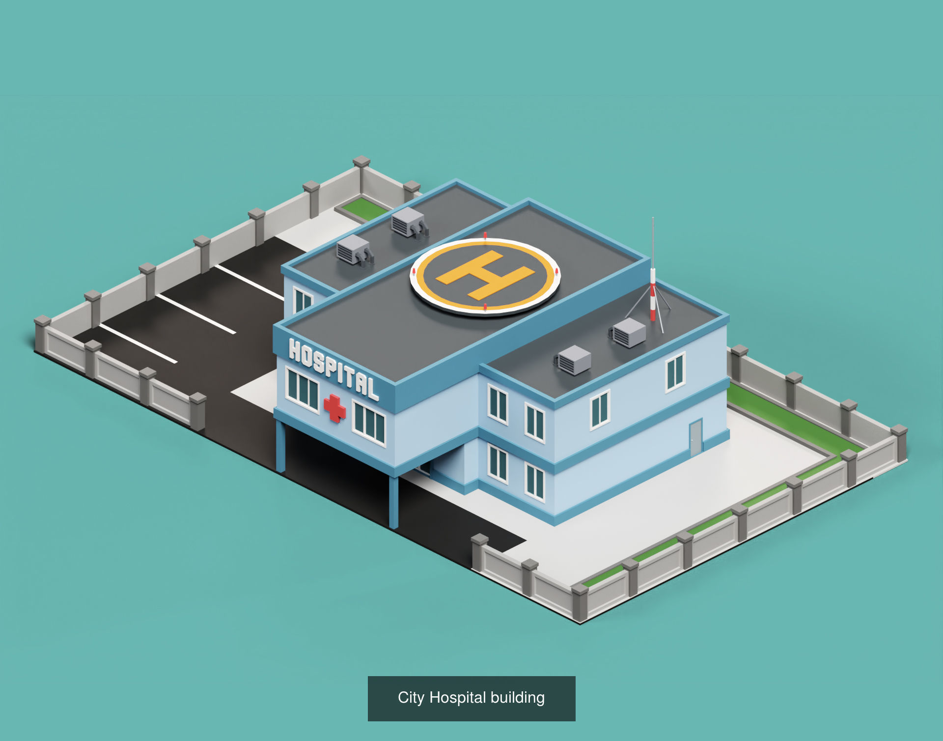 Low Poly City Pack 3D Model Collection_15