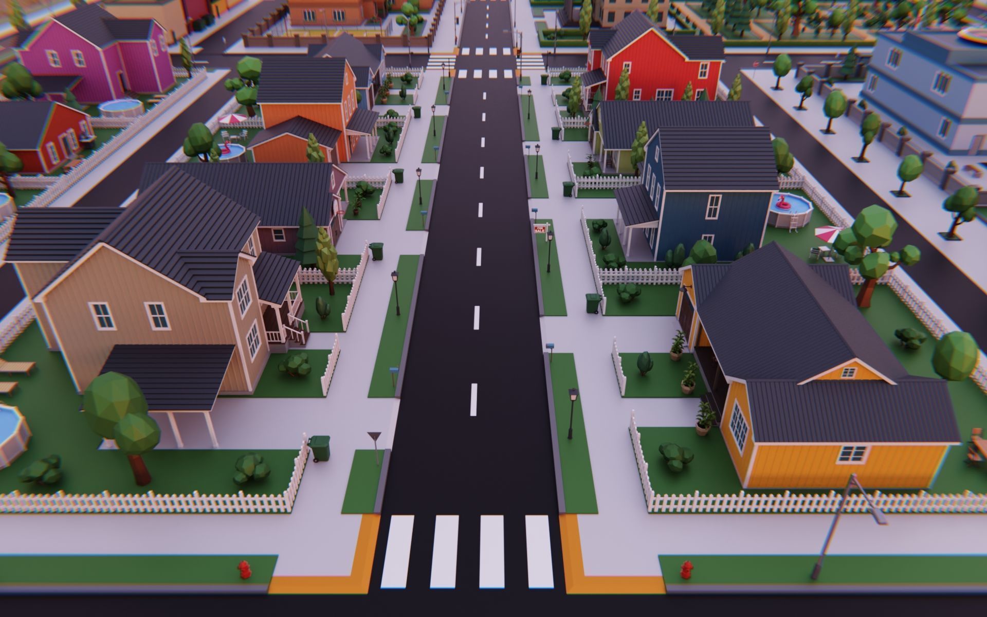 Low Poly City Pack 3D Model Collection_2