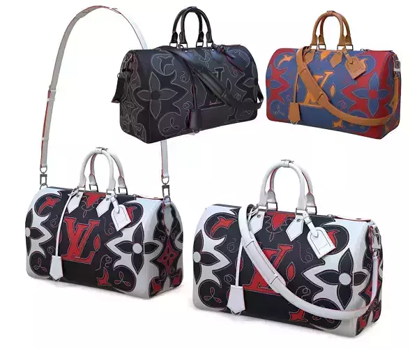 Louis Vuitton Keepall Bandouliere 40 3D Model Collection