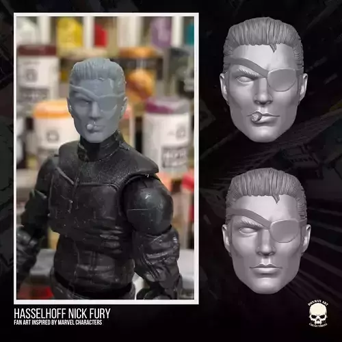 David Hasselhoff Nick Fury fan art 3D printable File 3D print model