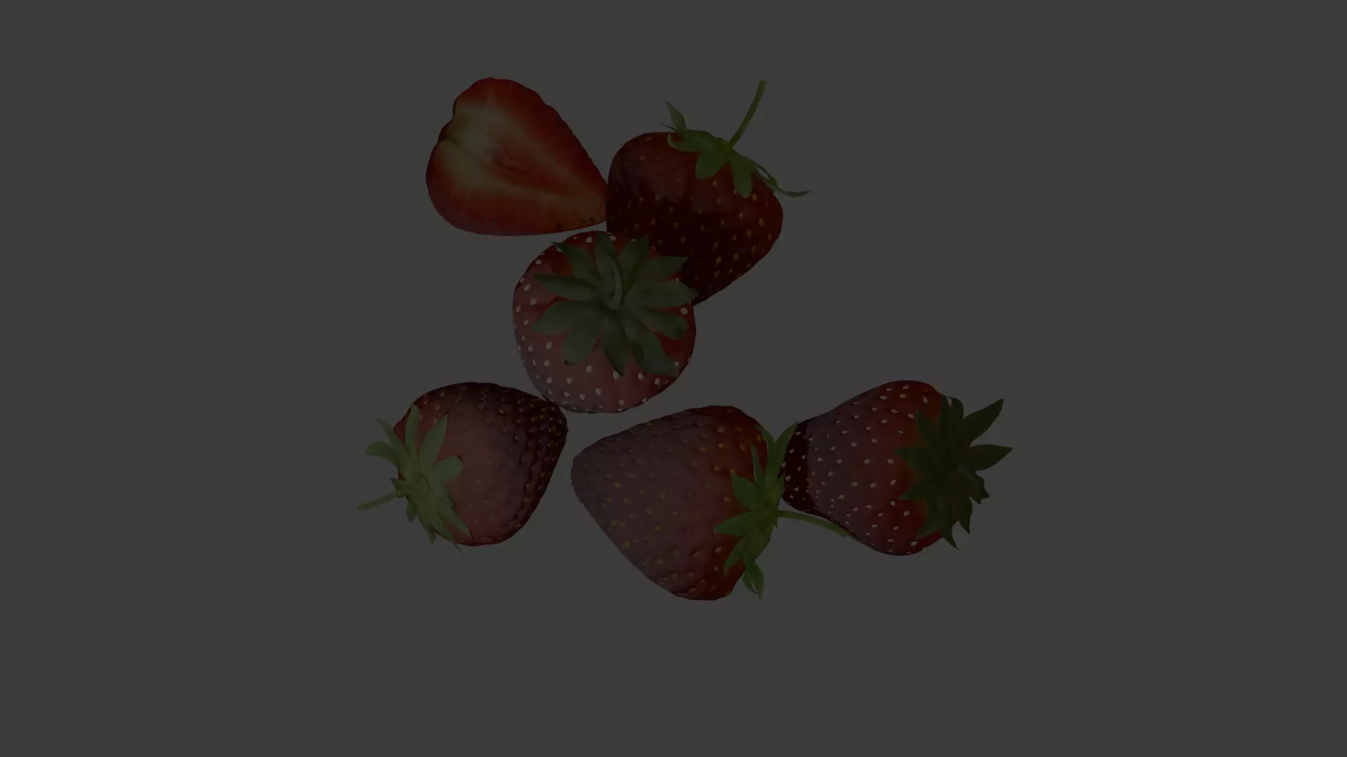 strawberry 3d model fbx and obj 3D model