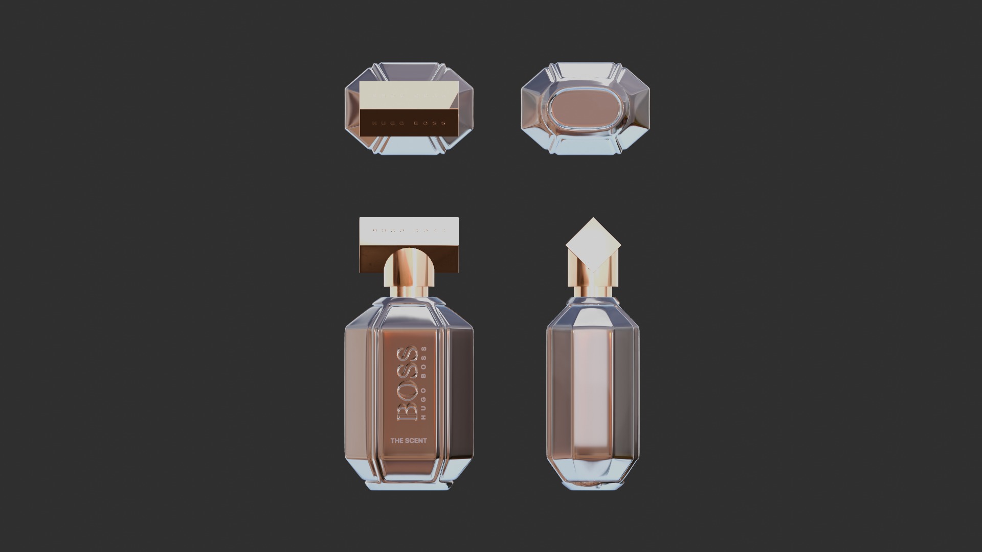 Hugo Boss The Scent Perfume 3D model_4