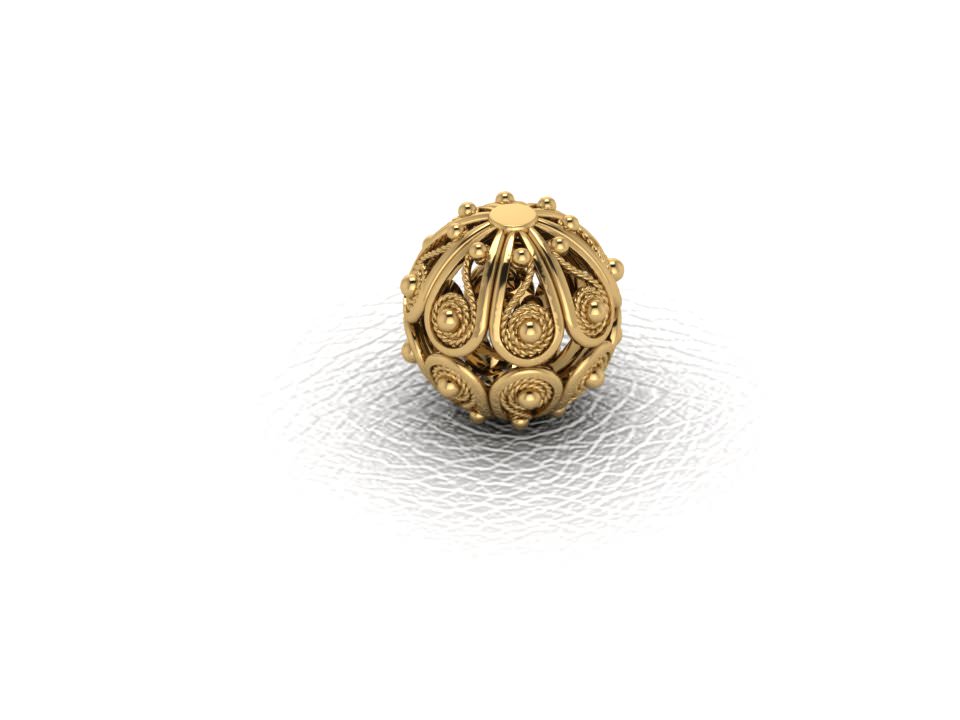 Sphere Chain bracelet filigree 1 STL 3D print model_6