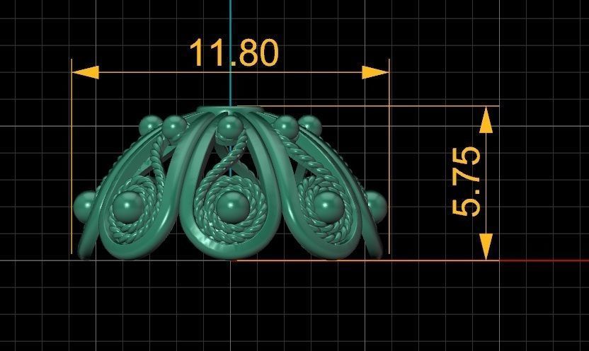 Sphere Chain bracelet filigree 1 STL 3D print model_4