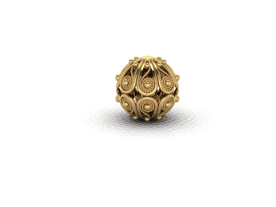 Sphere Chain bracelet filigree 1 STL 3D print model_7