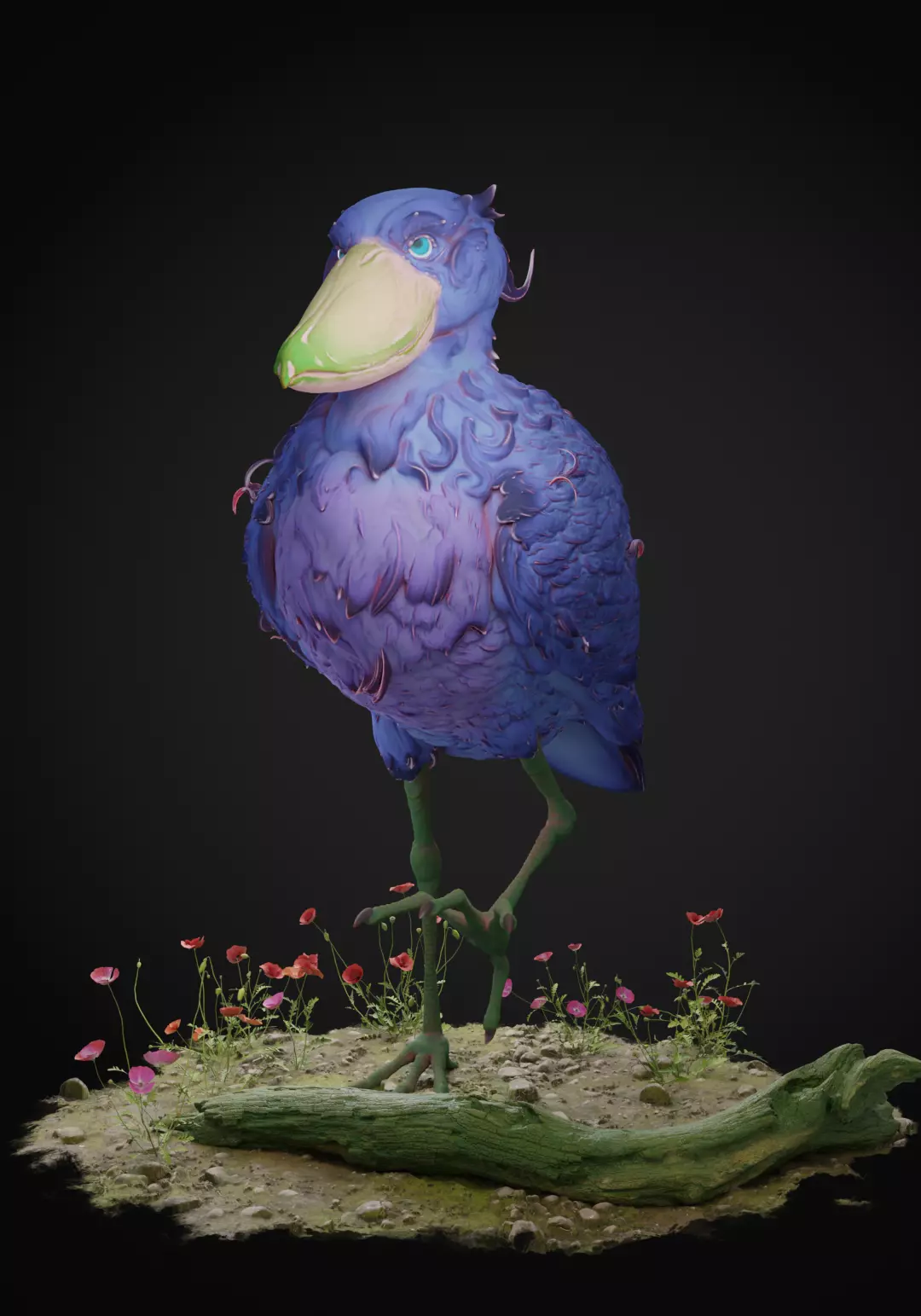 shoebill Low-poly 3D model