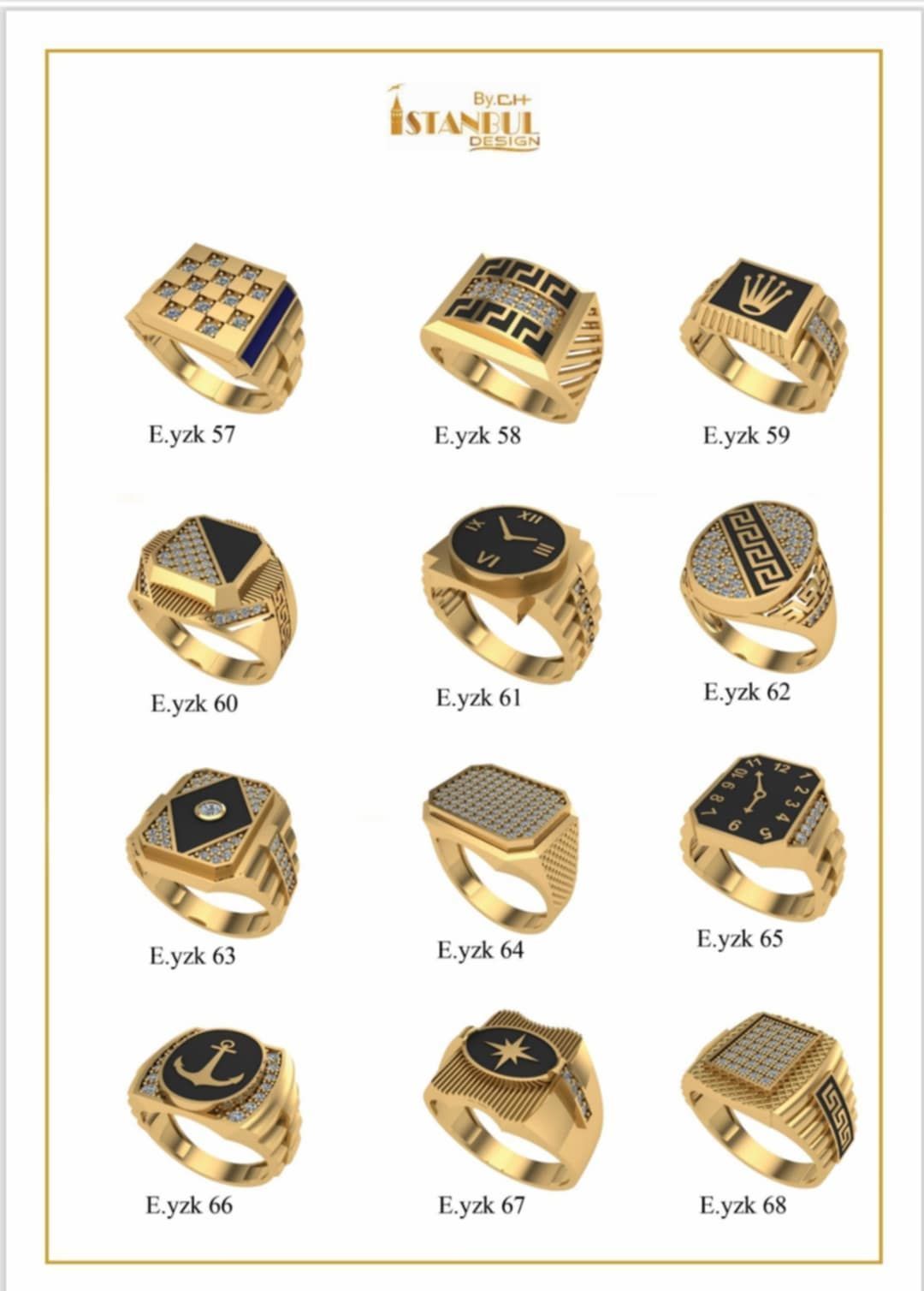 man ring stl 100 rings file 3D print model_4