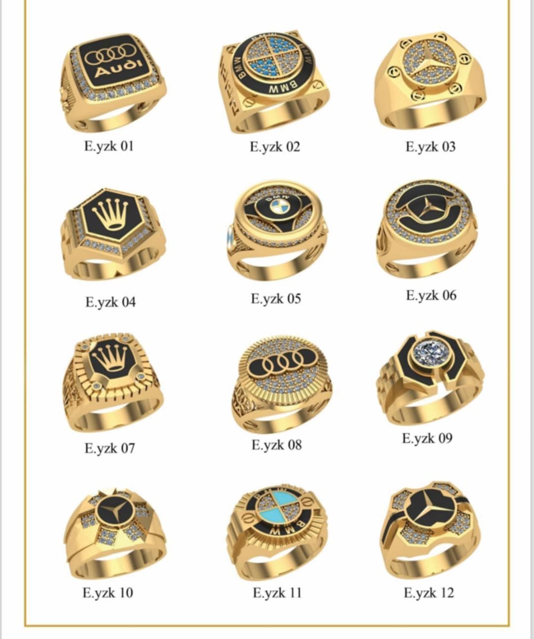 man ring stl 100 rings file 3D print model_1