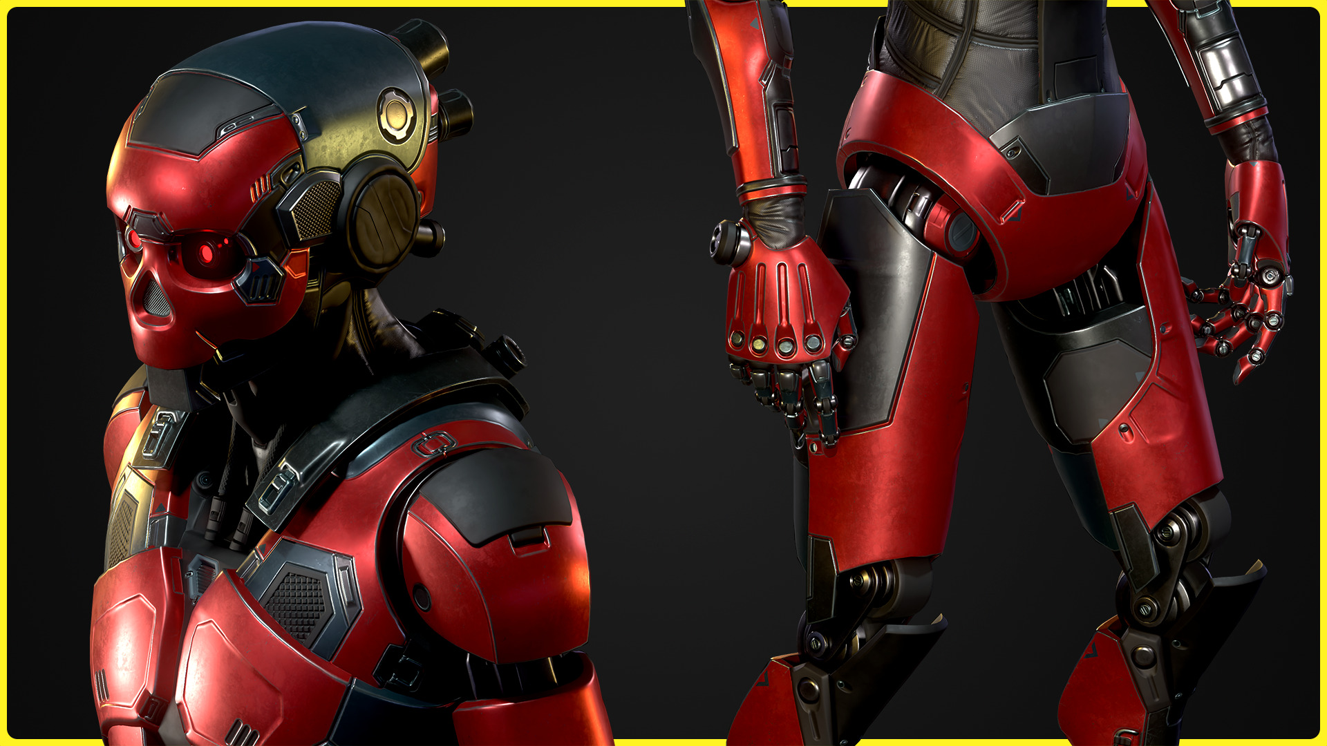 Sci-fi Robot Character 01 Low-poly 3D model_5