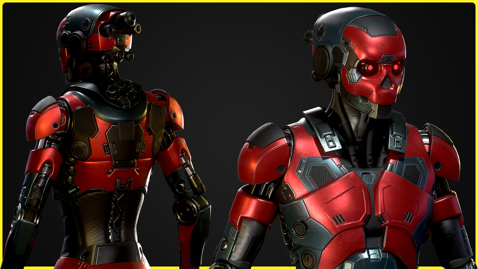 Sci-fi Robot Character 01 Low-poly 3D model_4