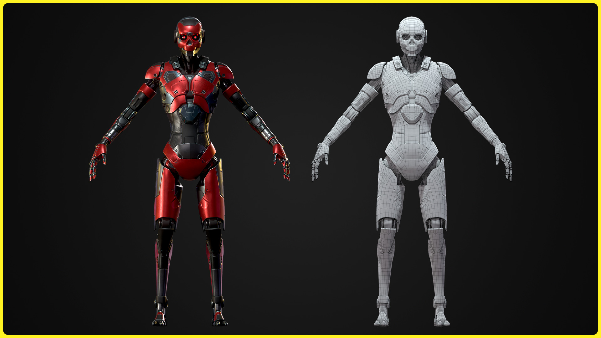 Sci-fi Robot Character 01 Low-poly 3D model_12