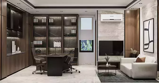 OFFICE ROOM AND BATHROOM