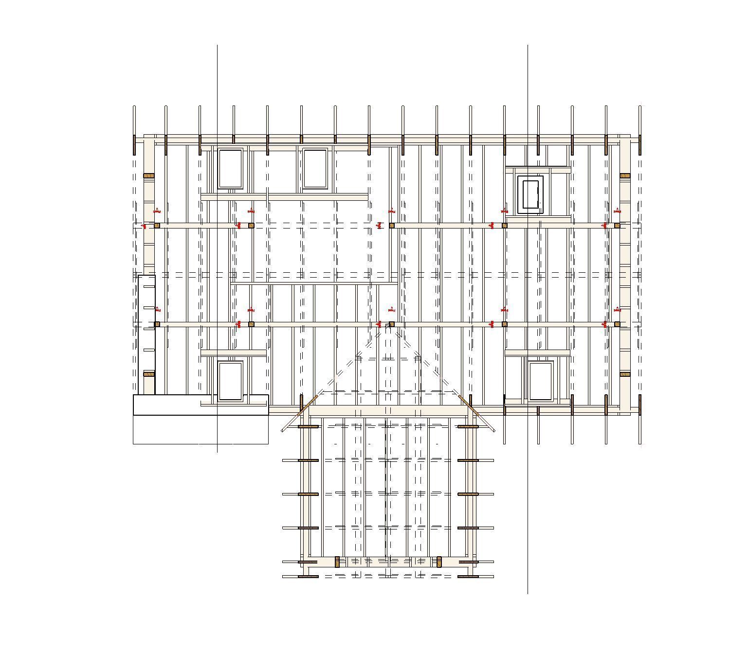 Frame house structure from parametric revit families 3D model_10