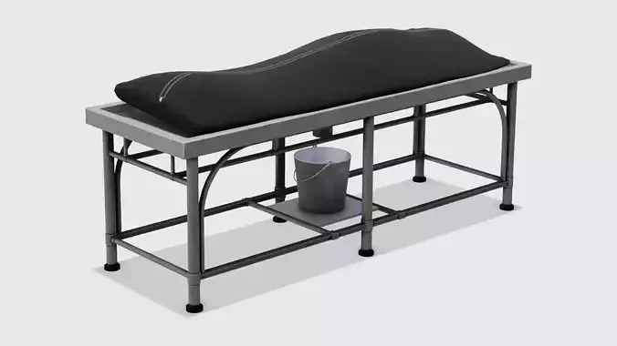 Mortuary Steel Table  Low-poly 3D model