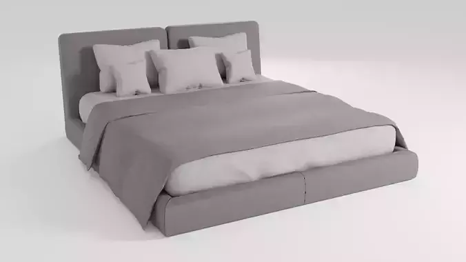 Modern bed in minimalist style