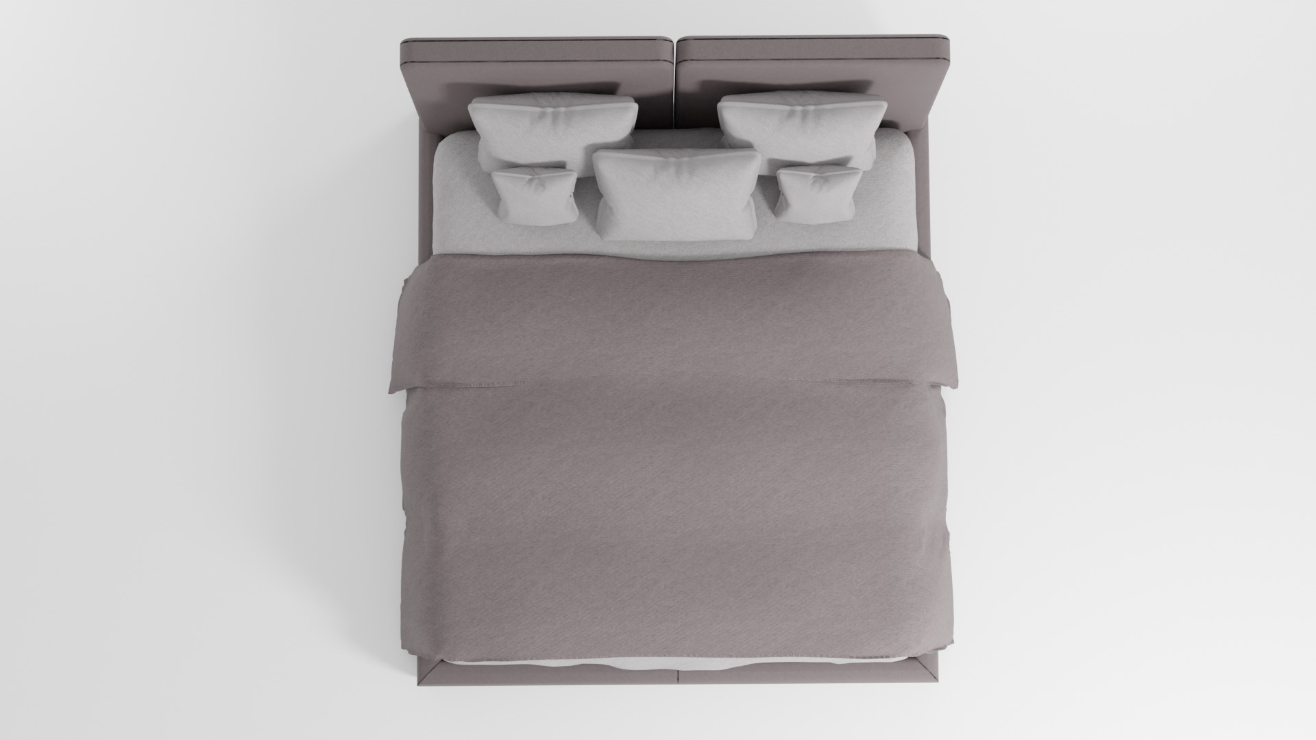 Modern bed in minimalist style 3D model_5