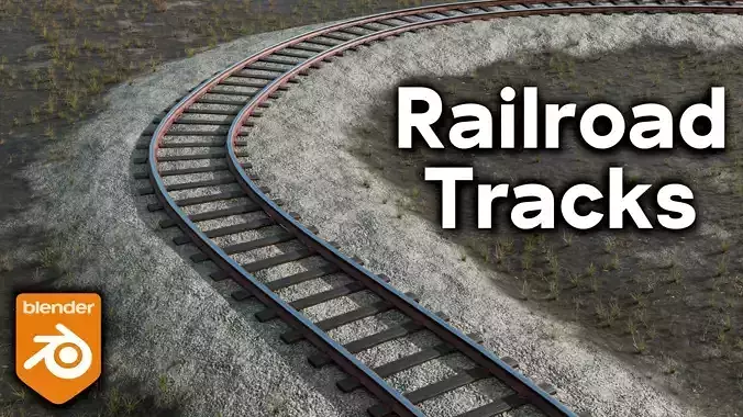 Customizable Railroad Tracks 3D model