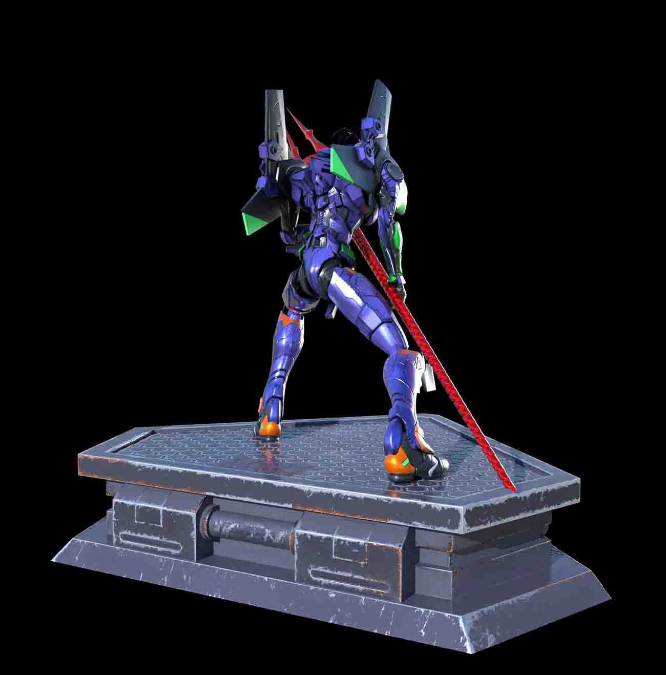 Evangelion Statue 3D Model Ready to Print 3D print model_3