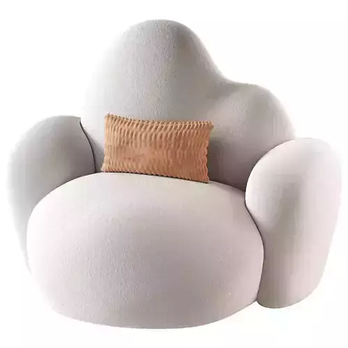 Modern Off-White Sofa Armchair