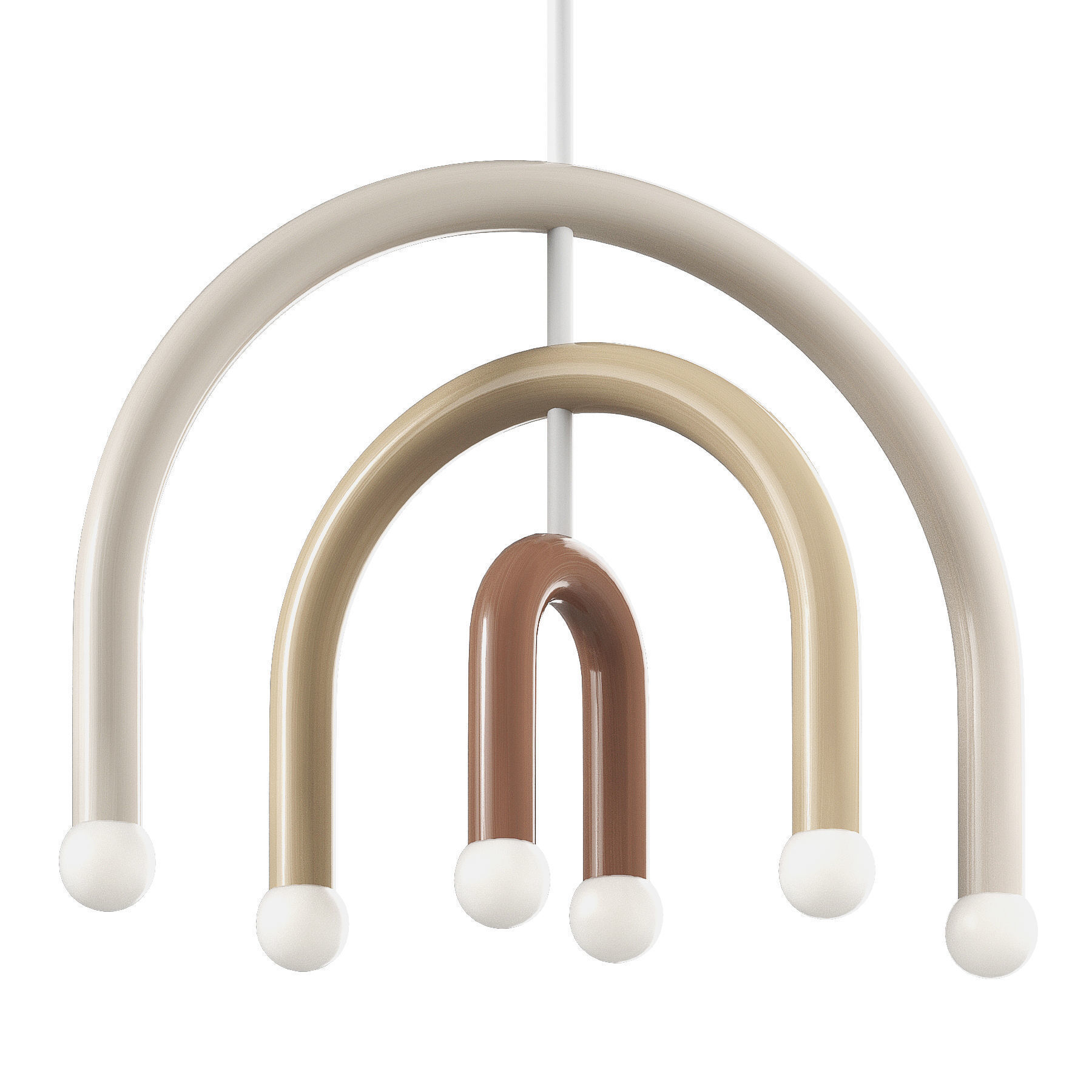 Modern Geometric Chandelier Hanging Pendant 3D model_1