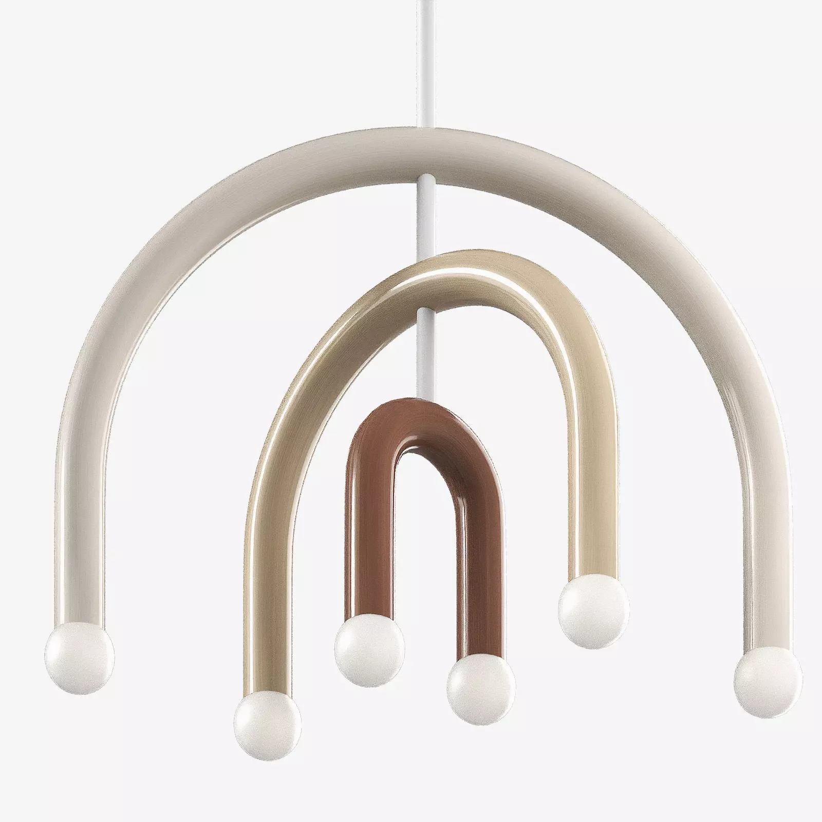 Modern Geometric Chandelier Hanging Pendant 3D model_0