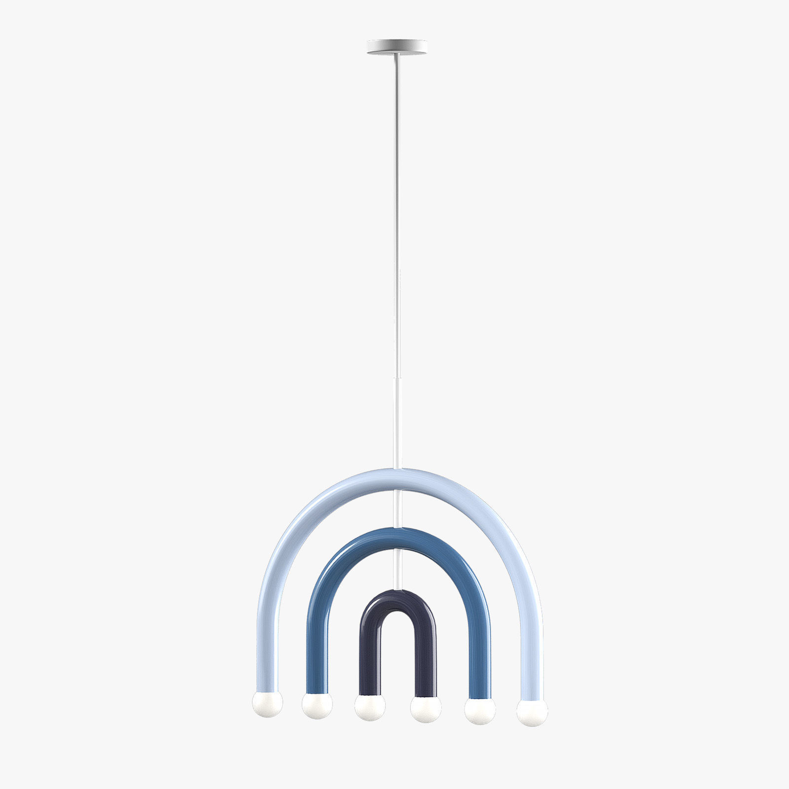 Modern Geometric Chandelier Hanging Pendant 3D model_4