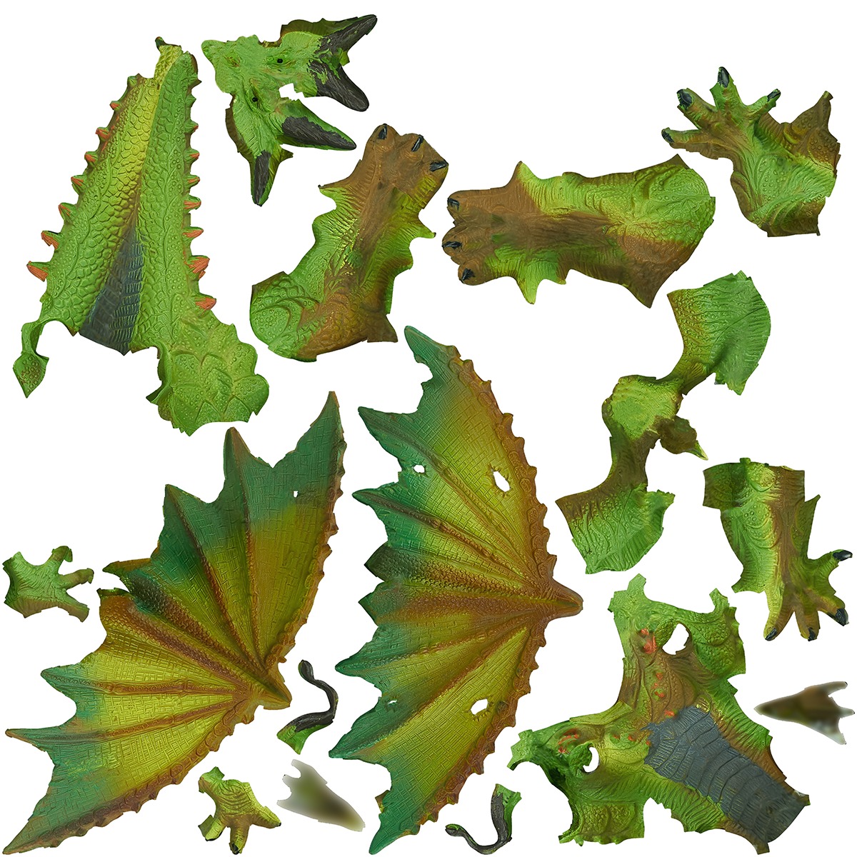 Evil green dragon Low-poly 3D model_9