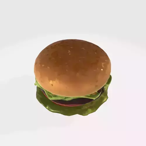 Hamburger with lettuce