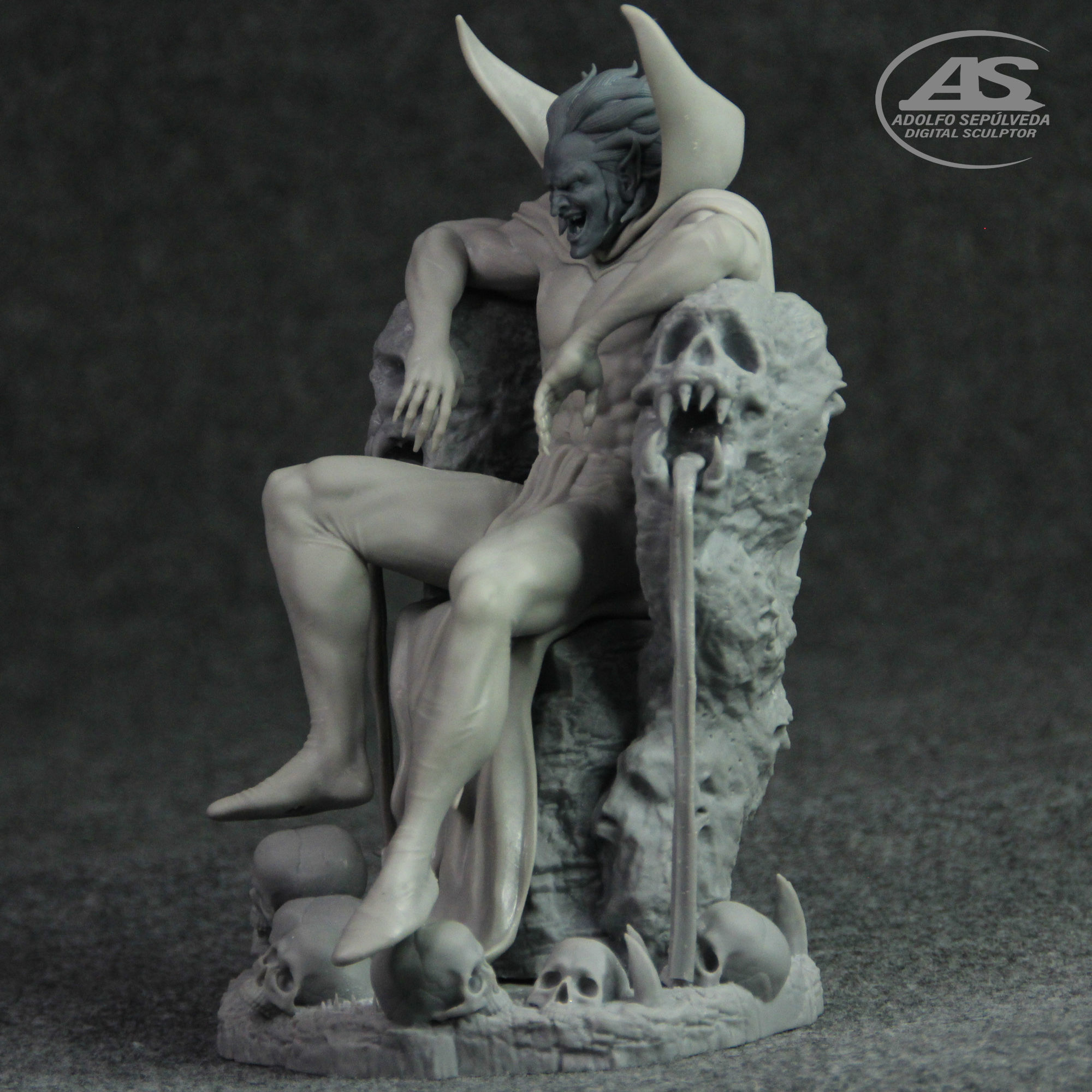 MEPHISTO ON THRONE 3D print model_2