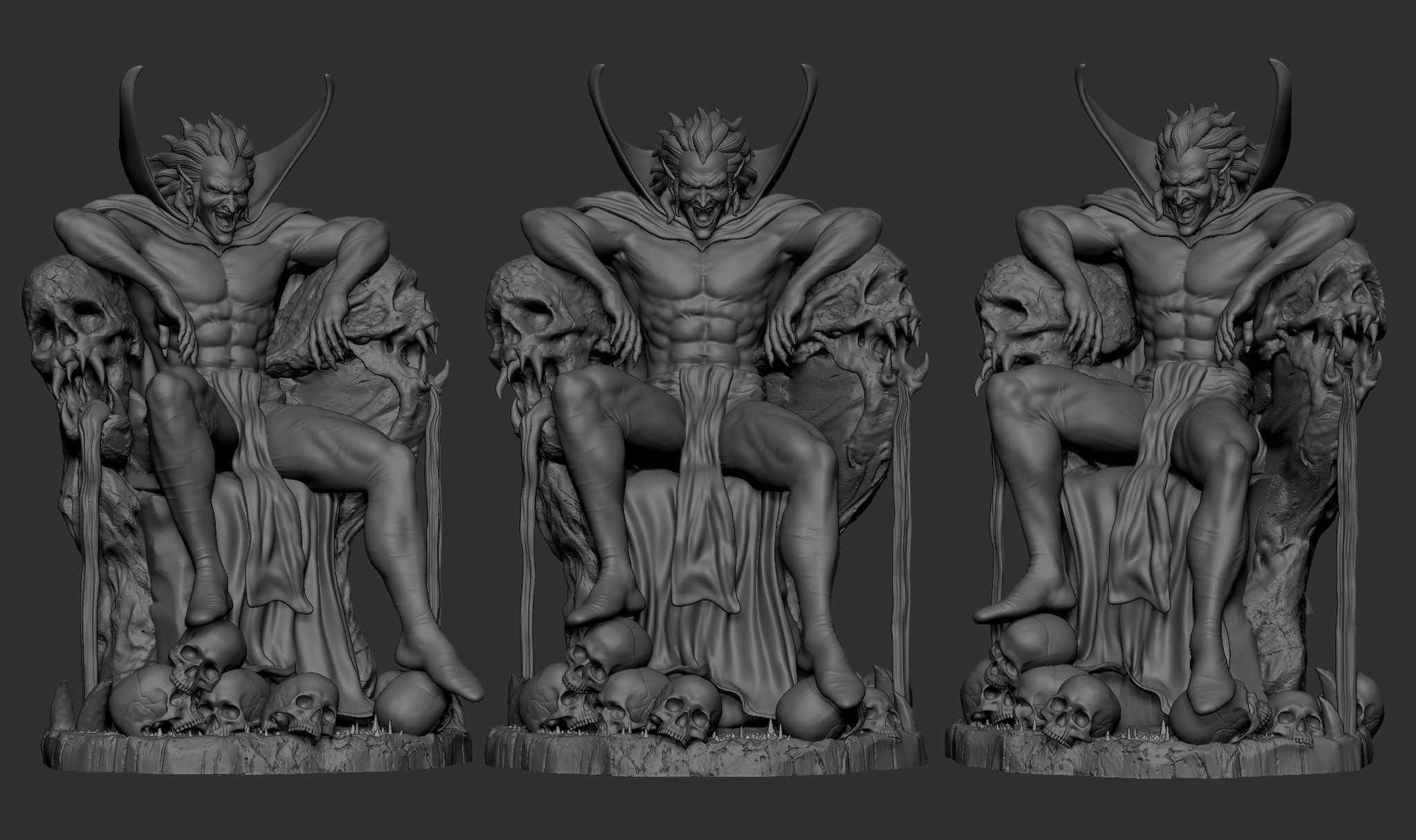 MEPHISTO ON THRONE 3D print model_1