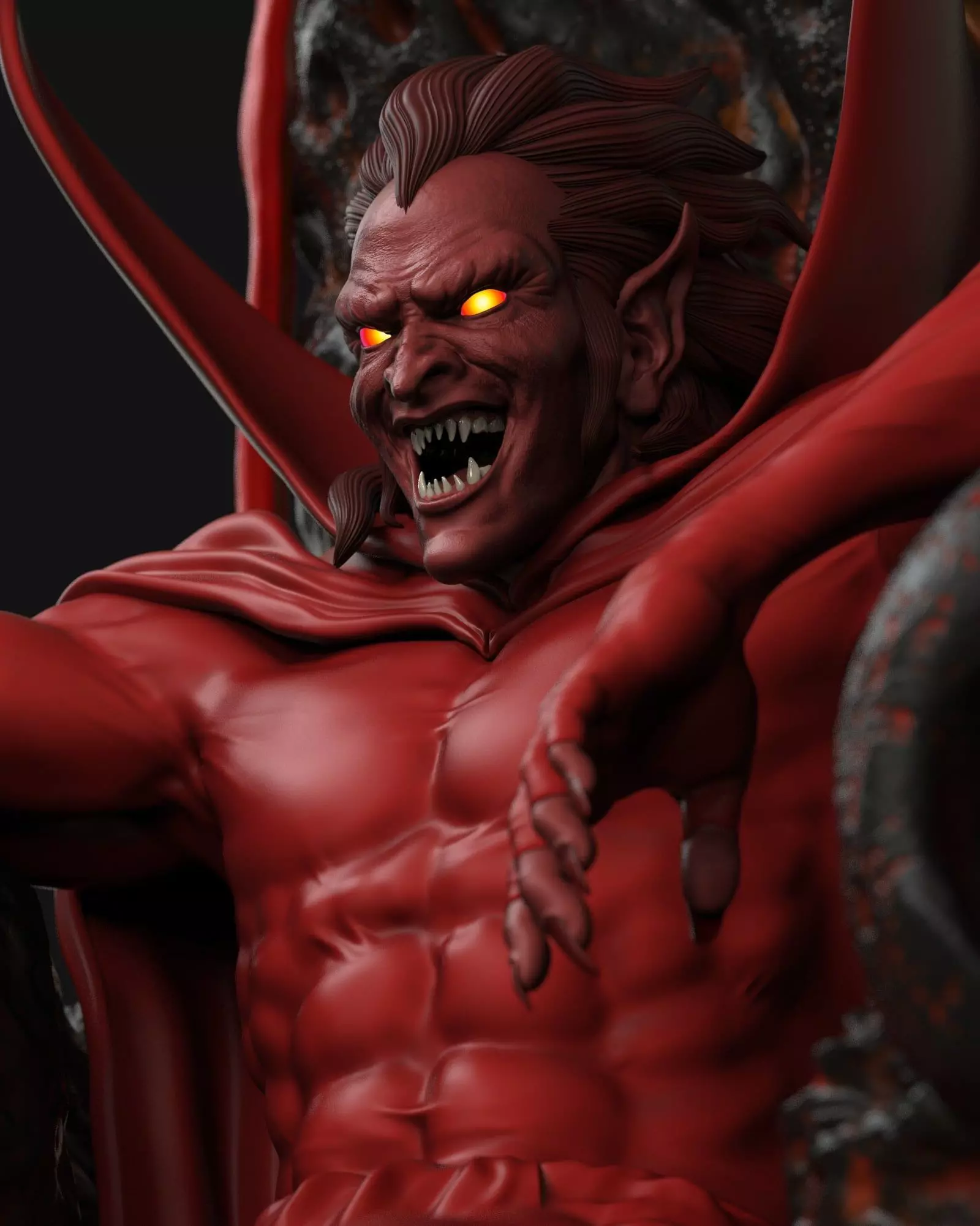 MEPHISTO ON THRONE 3D print model_0