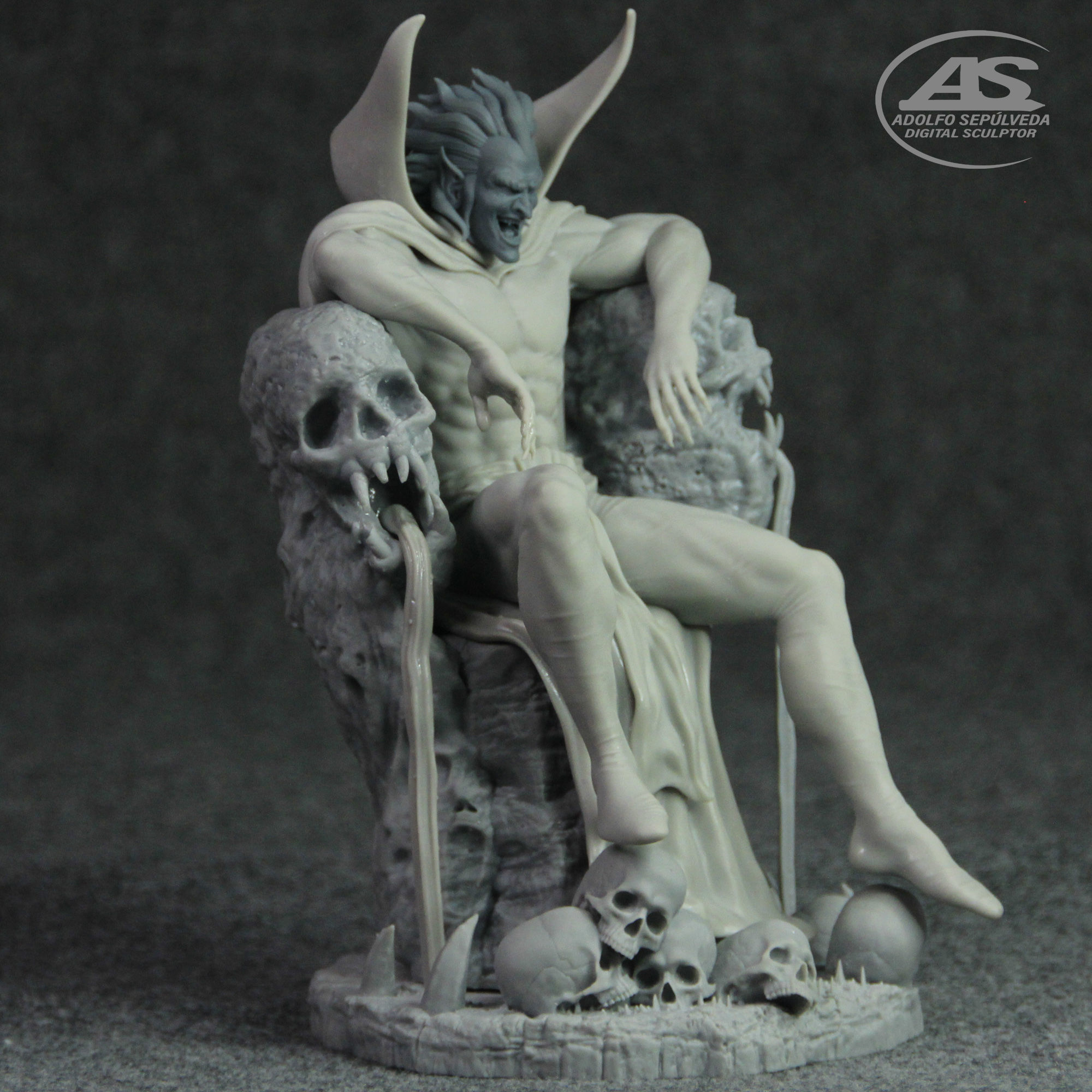 MEPHISTO ON THRONE 3D print model_3
