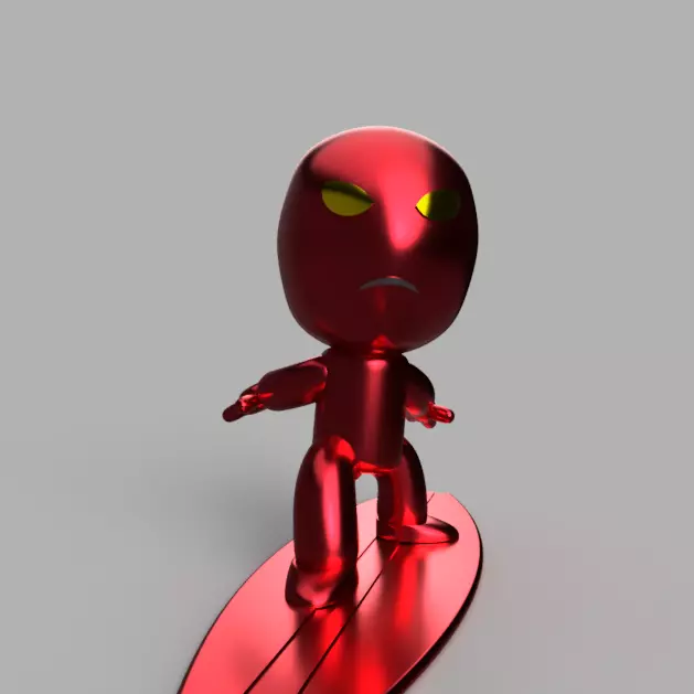 Marvel Comics Mini Red Surfer Norrin Radd 3D model_0