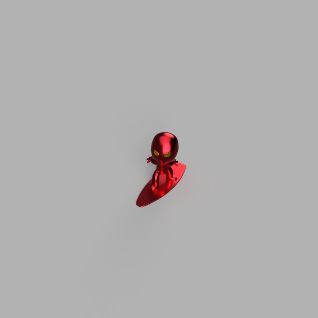 Marvel Comics Mini Red Surfer Norrin Radd 3D model_1