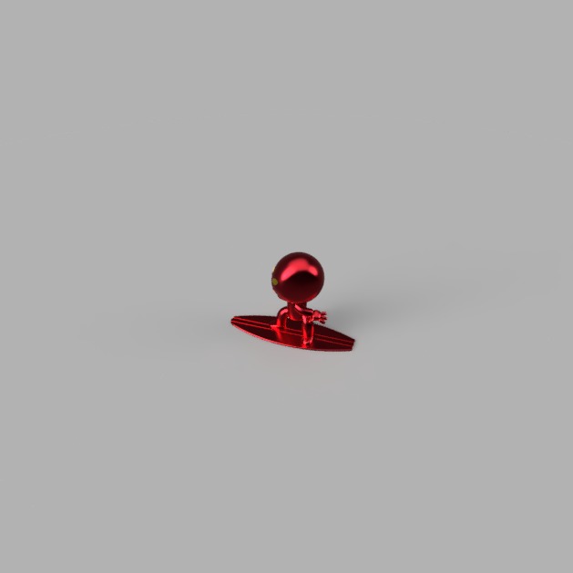 Marvel Comics Mini Red Surfer Norrin Radd 3D model_3